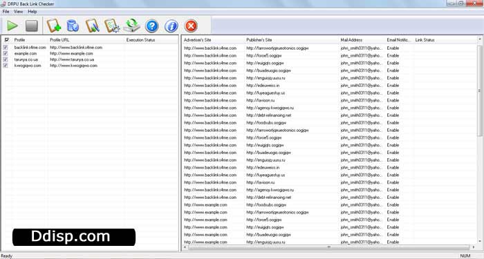 Screenshot of Google Backlink Checker 2.0.1.5