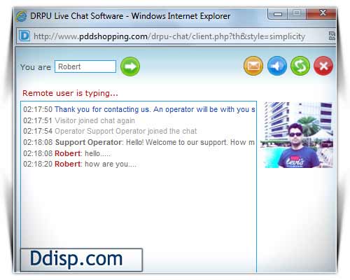 Screenshot of Online Chat Software